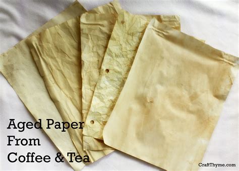 how to age paper with tea